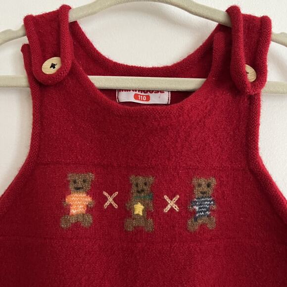 Mikihouse Red Teddy Bear Dress - Picture 2 of 13